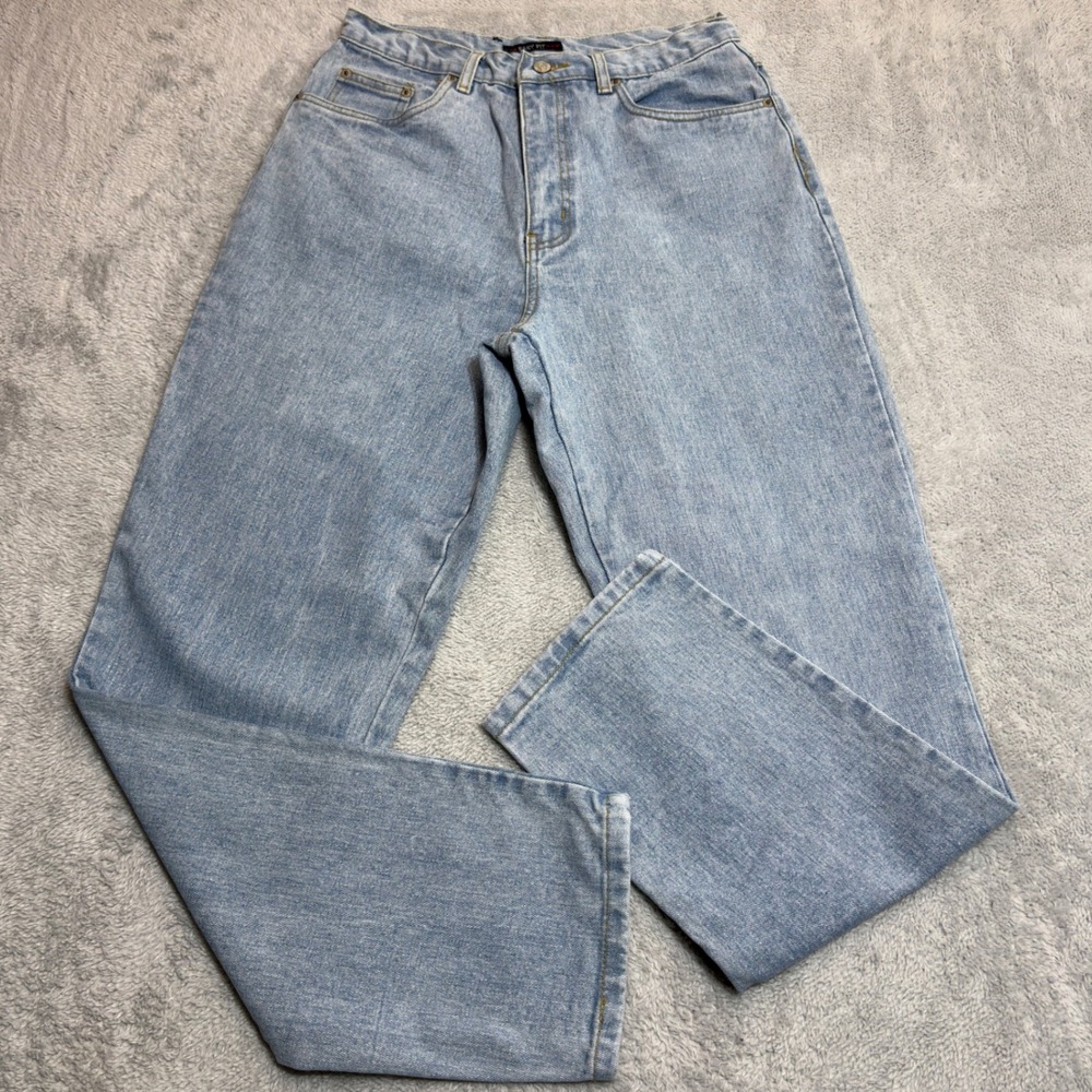 Bill Blass Jeans Women 10 Light Wash Vintage 90s Easy Fit High Rise Straight Leg